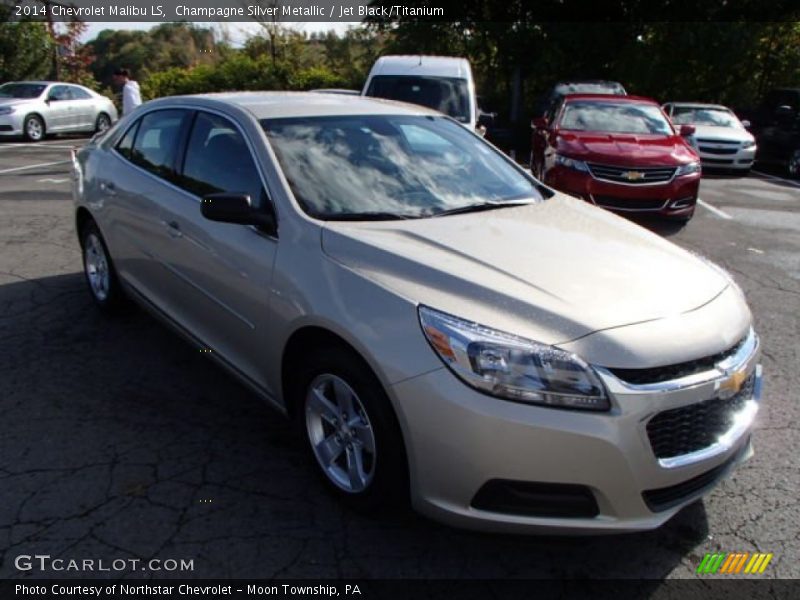 Champagne Silver Metallic / Jet Black/Titanium 2014 Chevrolet Malibu LS