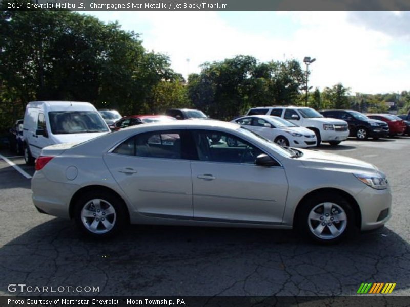 Champagne Silver Metallic / Jet Black/Titanium 2014 Chevrolet Malibu LS