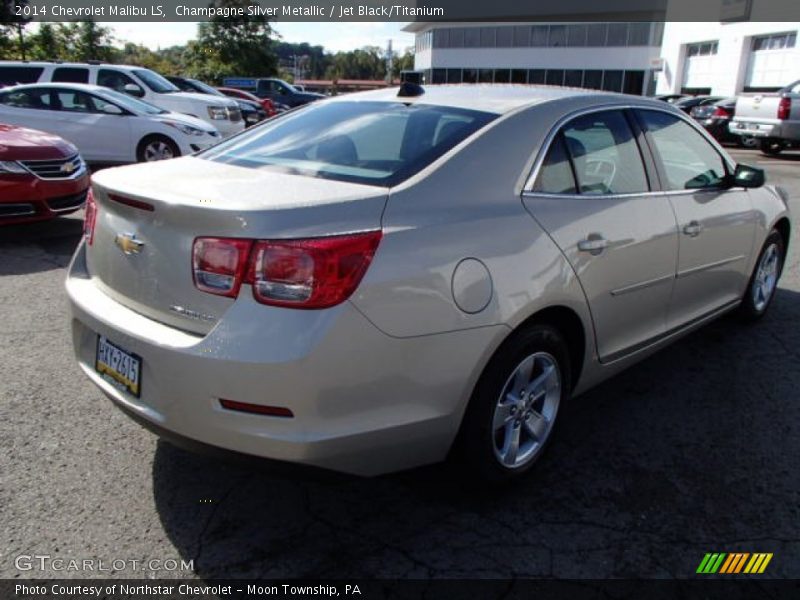 Champagne Silver Metallic / Jet Black/Titanium 2014 Chevrolet Malibu LS