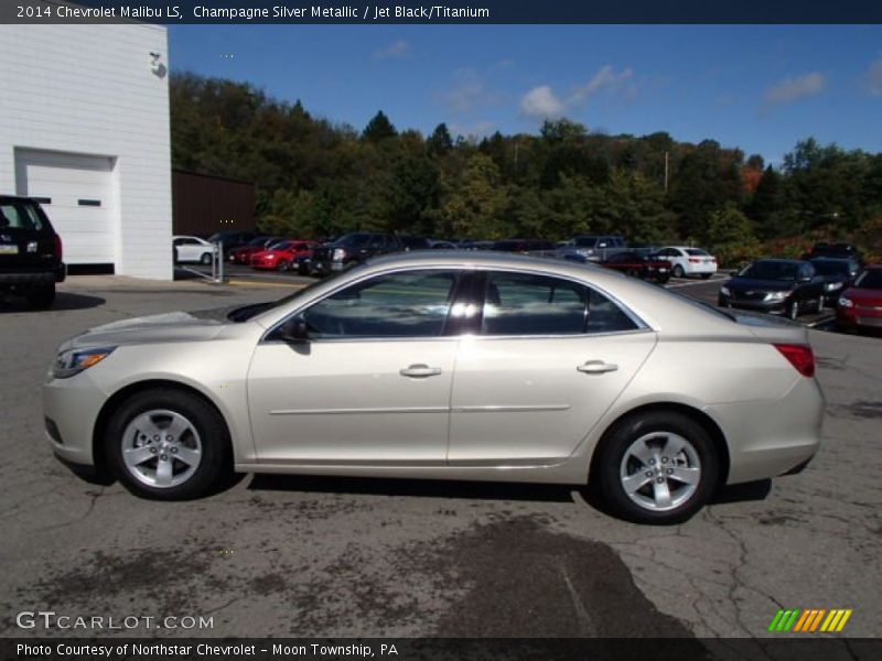 Champagne Silver Metallic / Jet Black/Titanium 2014 Chevrolet Malibu LS