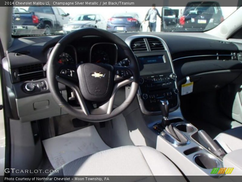 Champagne Silver Metallic / Jet Black/Titanium 2014 Chevrolet Malibu LS