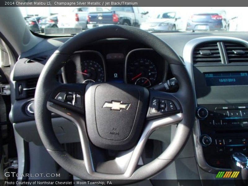 Champagne Silver Metallic / Jet Black/Titanium 2014 Chevrolet Malibu LS