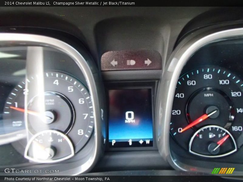 Champagne Silver Metallic / Jet Black/Titanium 2014 Chevrolet Malibu LS