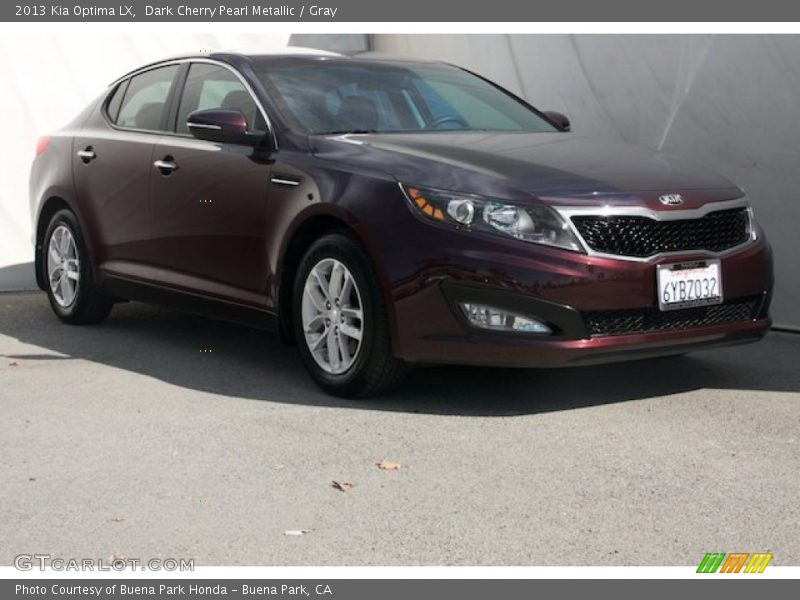 Dark Cherry Pearl Metallic / Gray 2013 Kia Optima LX