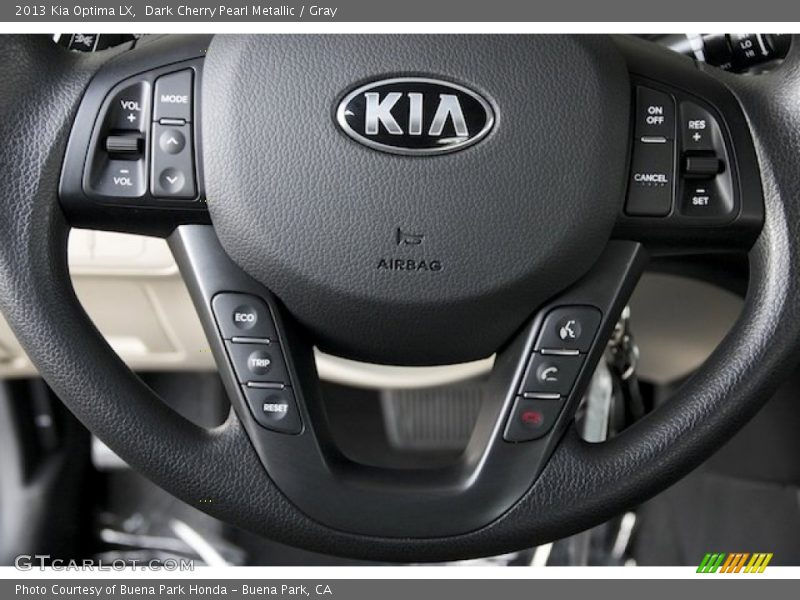 Dark Cherry Pearl Metallic / Gray 2013 Kia Optima LX