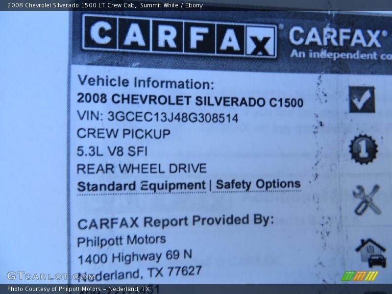 Summit White / Ebony 2008 Chevrolet Silverado 1500 LT Crew Cab