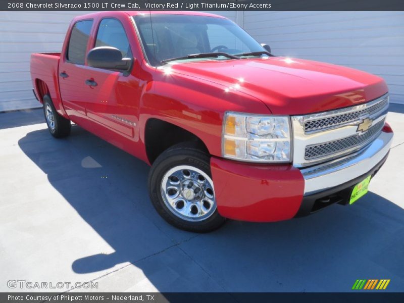 Victory Red / Light Titanium/Ebony Accents 2008 Chevrolet Silverado 1500 LT Crew Cab