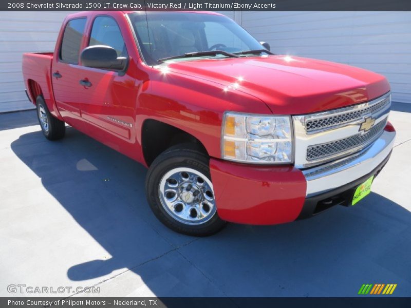 Victory Red / Light Titanium/Ebony Accents 2008 Chevrolet Silverado 1500 LT Crew Cab