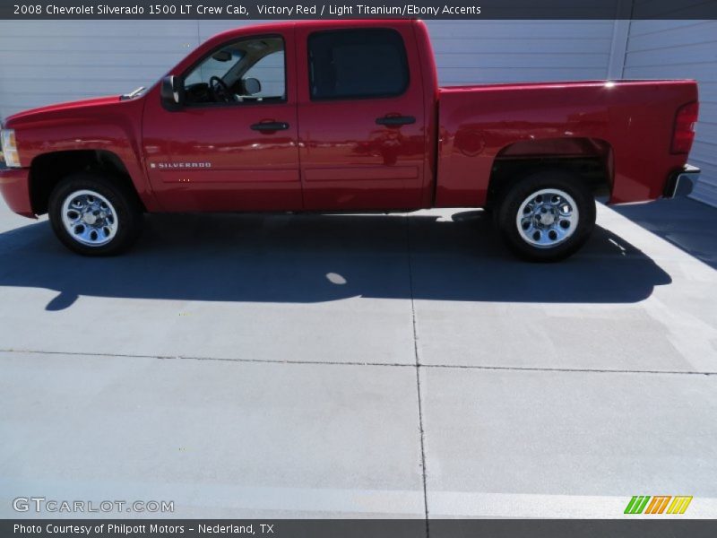 Victory Red / Light Titanium/Ebony Accents 2008 Chevrolet Silverado 1500 LT Crew Cab
