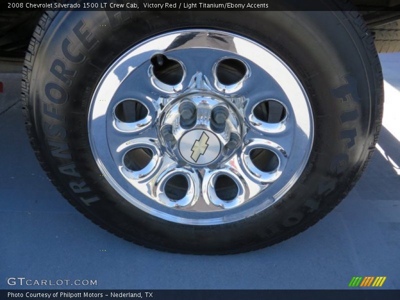 Victory Red / Light Titanium/Ebony Accents 2008 Chevrolet Silverado 1500 LT Crew Cab