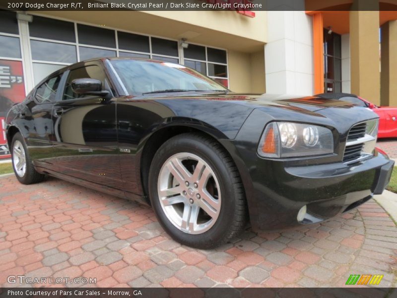 Brilliant Black Crystal Pearl / Dark Slate Gray/Light Graystone 2007 Dodge Charger R/T