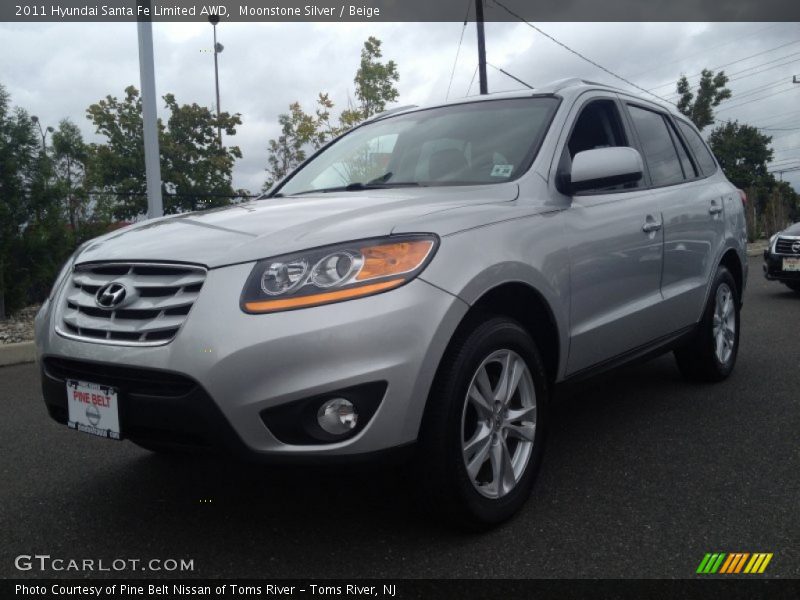 Moonstone Silver / Beige 2011 Hyundai Santa Fe Limited AWD