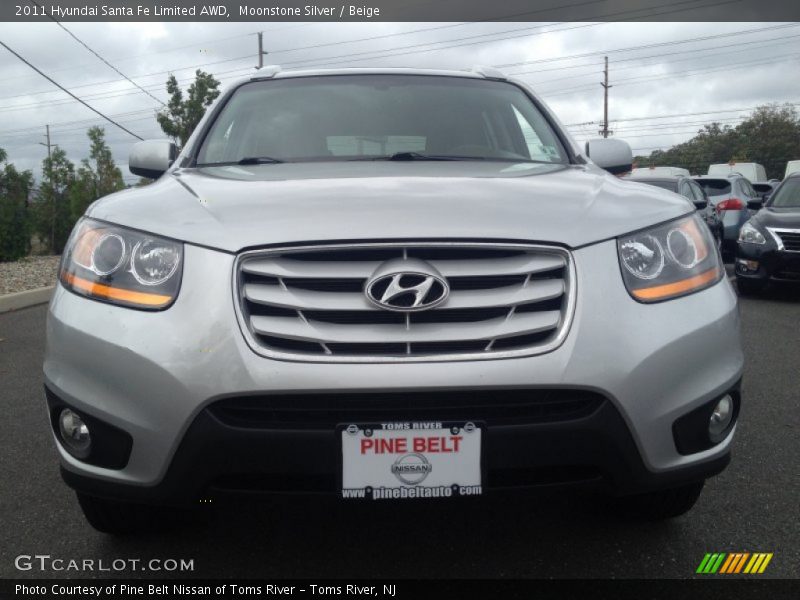 Moonstone Silver / Beige 2011 Hyundai Santa Fe Limited AWD