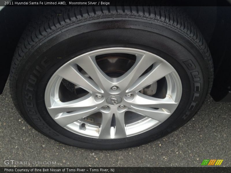 Moonstone Silver / Beige 2011 Hyundai Santa Fe Limited AWD