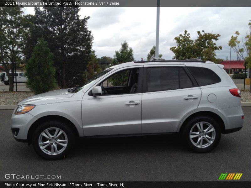 Moonstone Silver / Beige 2011 Hyundai Santa Fe Limited AWD