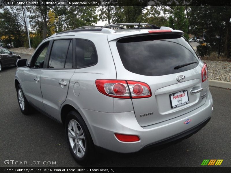 Moonstone Silver / Beige 2011 Hyundai Santa Fe Limited AWD