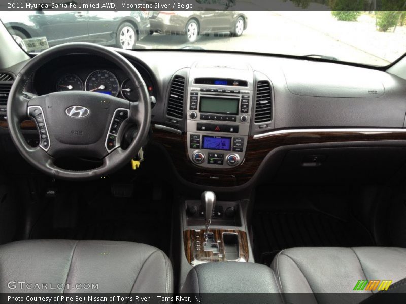 Moonstone Silver / Beige 2011 Hyundai Santa Fe Limited AWD