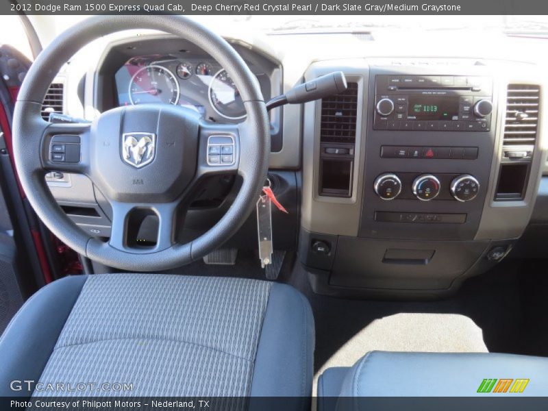 Deep Cherry Red Crystal Pearl / Dark Slate Gray/Medium Graystone 2012 Dodge Ram 1500 Express Quad Cab