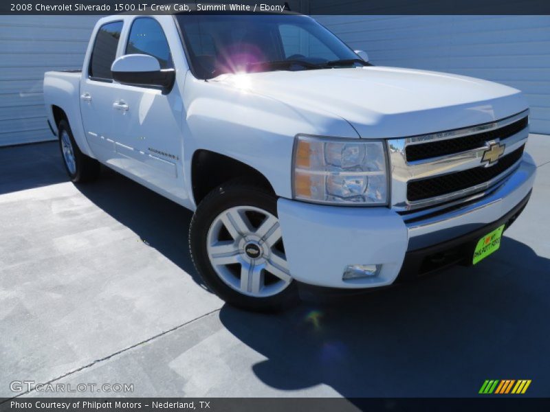 Summit White / Ebony 2008 Chevrolet Silverado 1500 LT Crew Cab