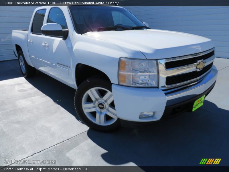 Summit White / Ebony 2008 Chevrolet Silverado 1500 LT Crew Cab