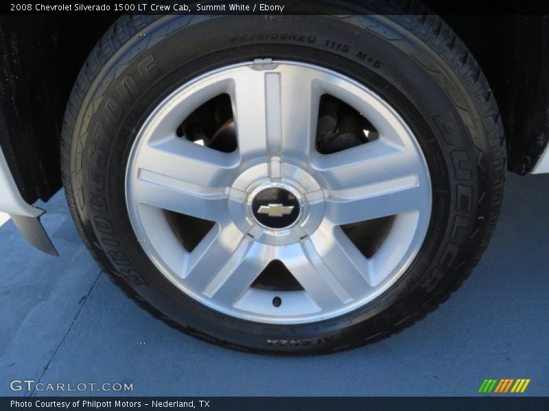 Summit White / Ebony 2008 Chevrolet Silverado 1500 LT Crew Cab