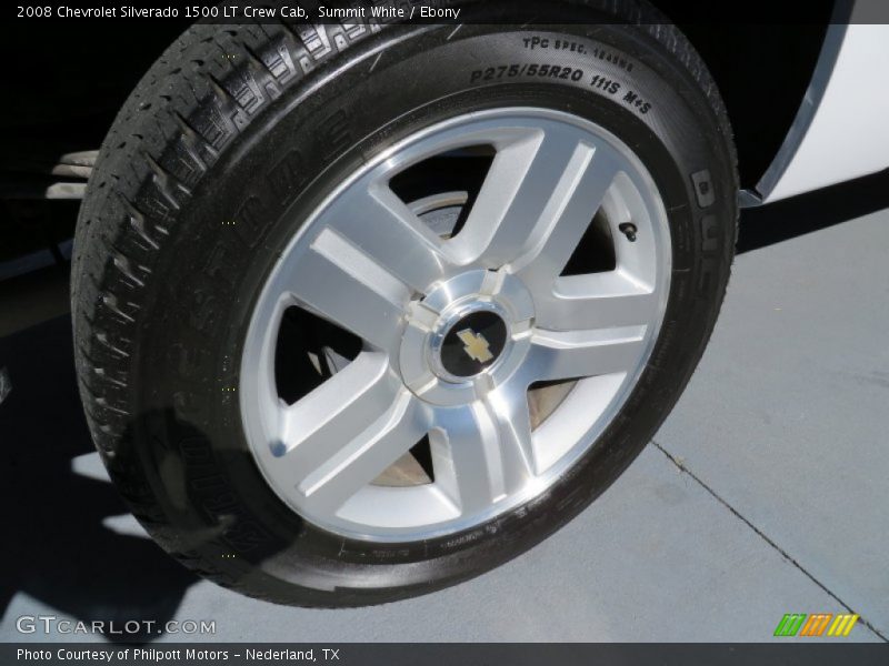 Summit White / Ebony 2008 Chevrolet Silverado 1500 LT Crew Cab
