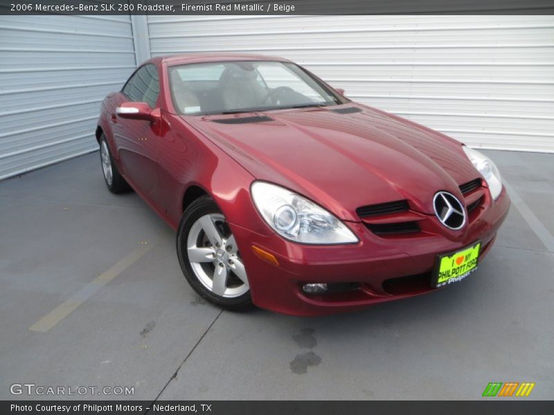 Firemist Red Metallic / Beige 2006 Mercedes-Benz SLK 280 Roadster