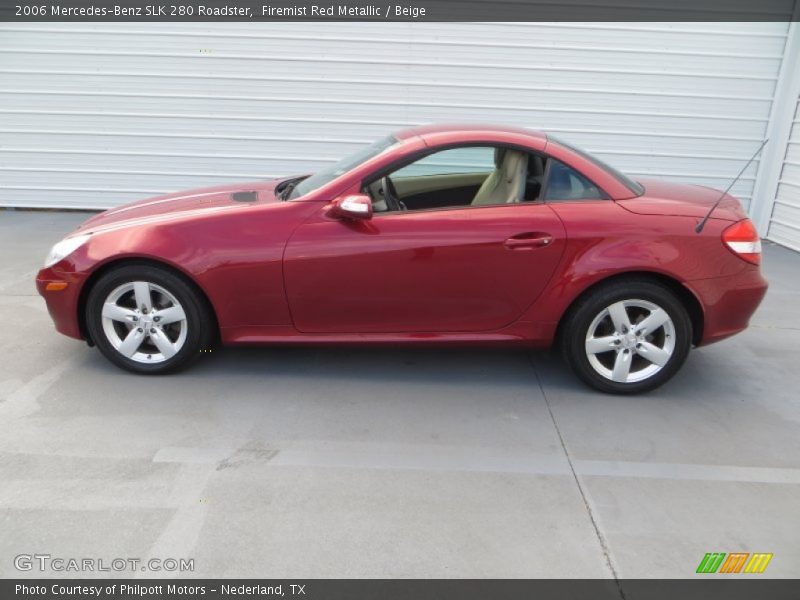 Firemist Red Metallic / Beige 2006 Mercedes-Benz SLK 280 Roadster