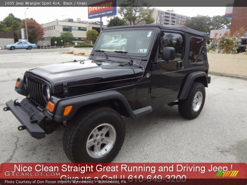 Black / Khaki 2005 Jeep Wrangler Sport 4x4