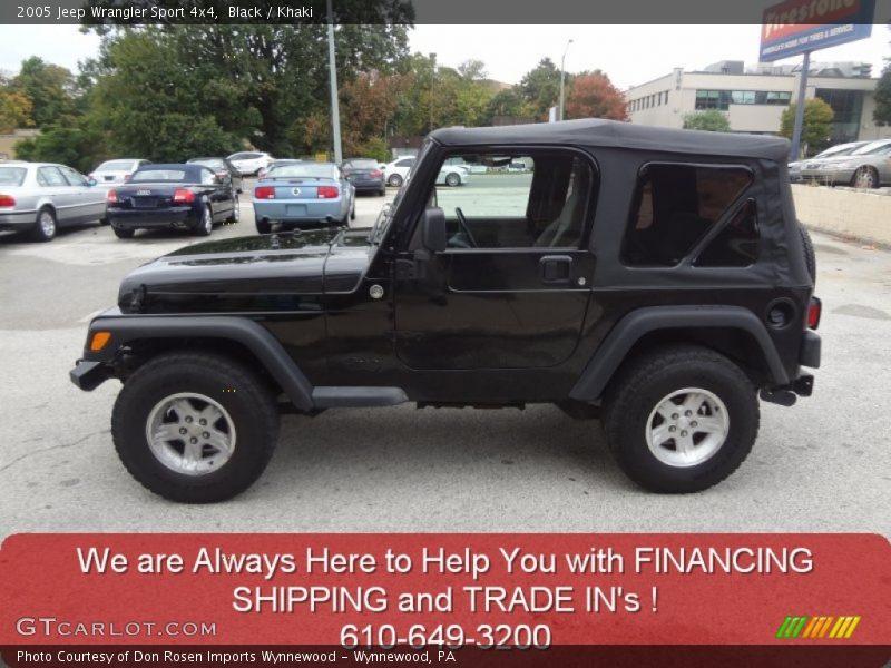 Black / Khaki 2005 Jeep Wrangler Sport 4x4