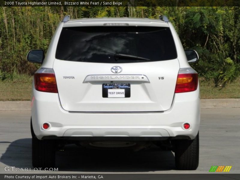 Blizzard White Pearl / Sand Beige 2008 Toyota Highlander Limited