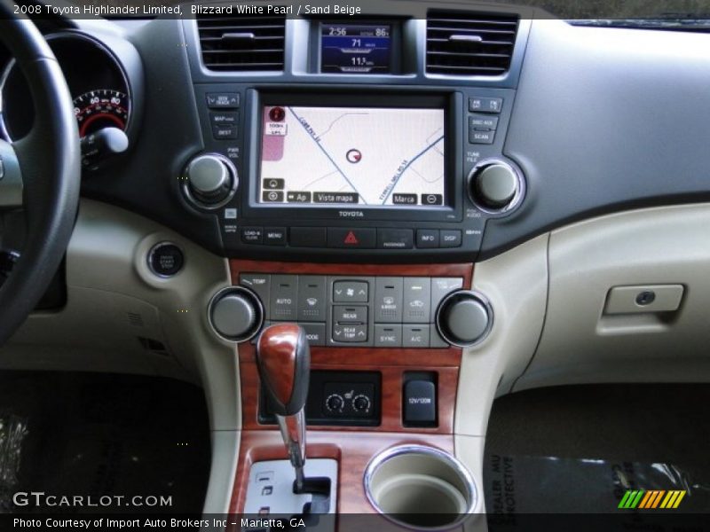 Blizzard White Pearl / Sand Beige 2008 Toyota Highlander Limited