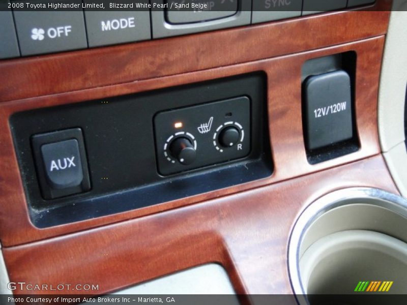 Blizzard White Pearl / Sand Beige 2008 Toyota Highlander Limited