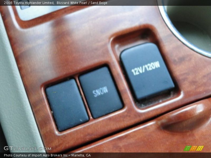 Blizzard White Pearl / Sand Beige 2008 Toyota Highlander Limited