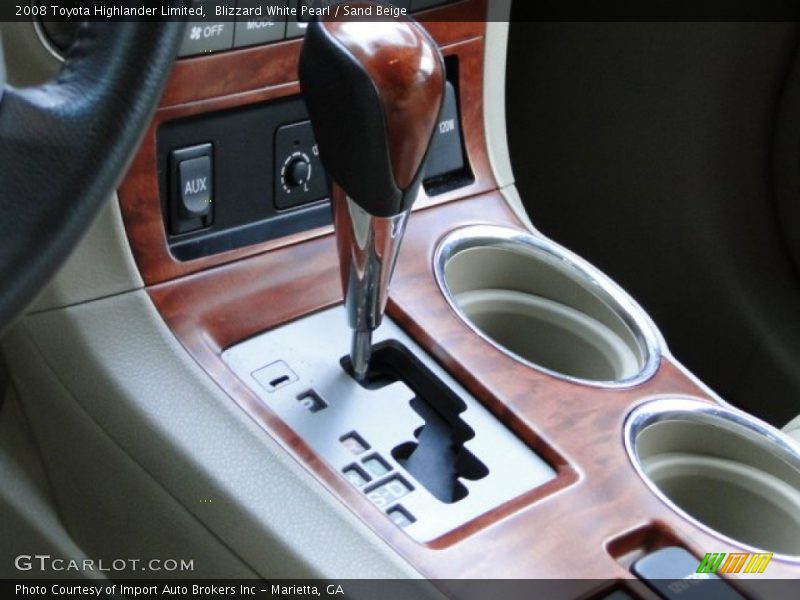 Blizzard White Pearl / Sand Beige 2008 Toyota Highlander Limited