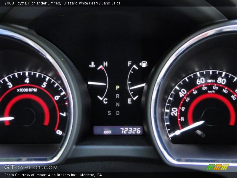 Blizzard White Pearl / Sand Beige 2008 Toyota Highlander Limited