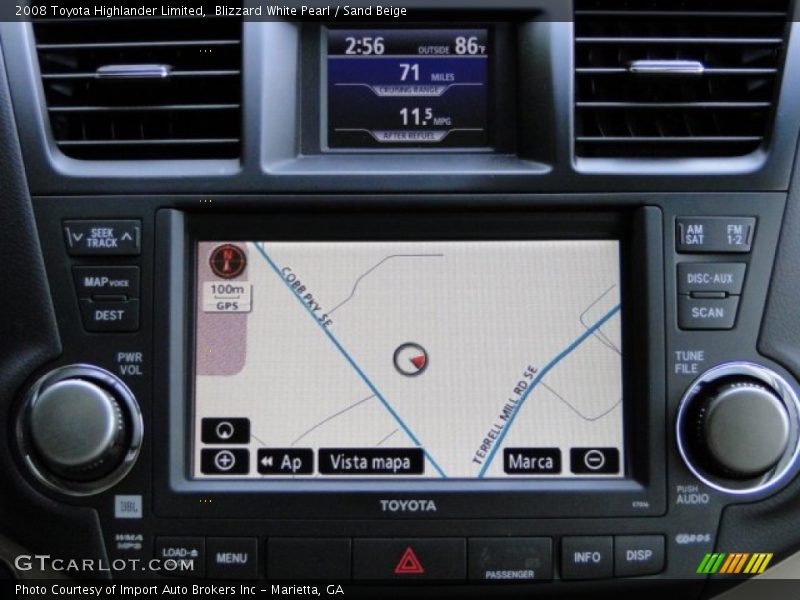 Blizzard White Pearl / Sand Beige 2008 Toyota Highlander Limited