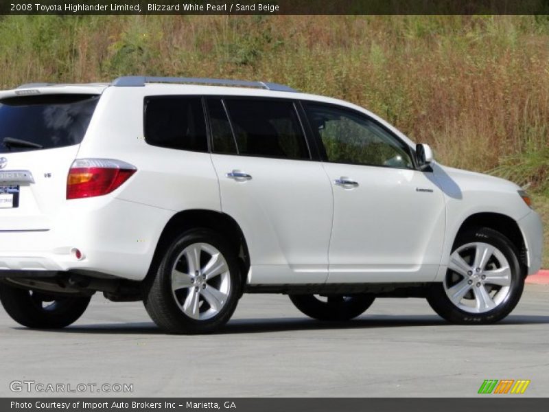 Blizzard White Pearl / Sand Beige 2008 Toyota Highlander Limited
