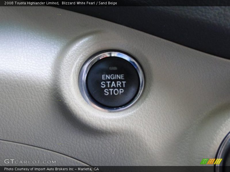 Blizzard White Pearl / Sand Beige 2008 Toyota Highlander Limited