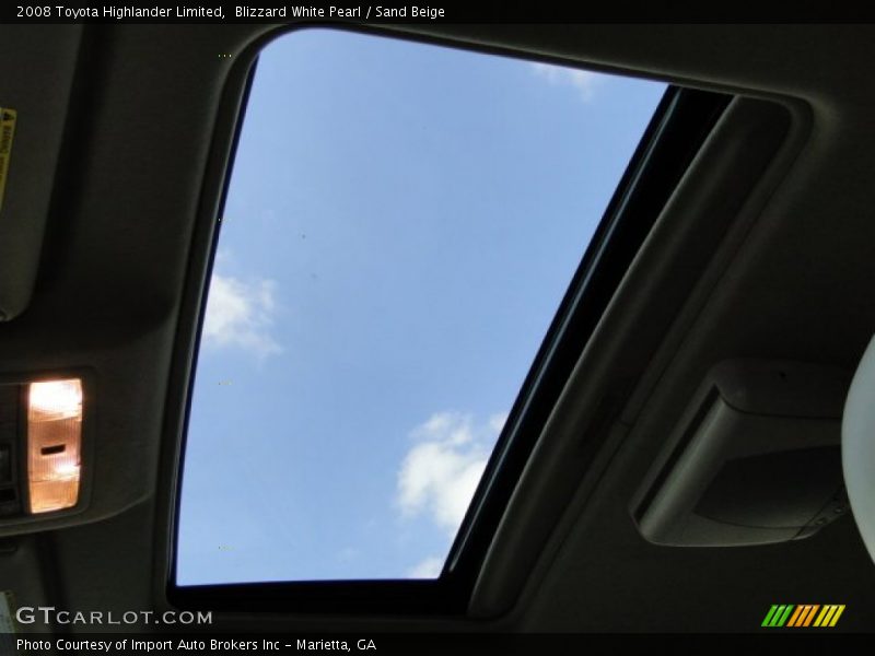 Blizzard White Pearl / Sand Beige 2008 Toyota Highlander Limited