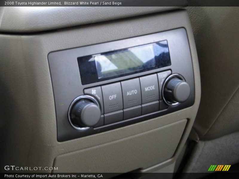 Blizzard White Pearl / Sand Beige 2008 Toyota Highlander Limited
