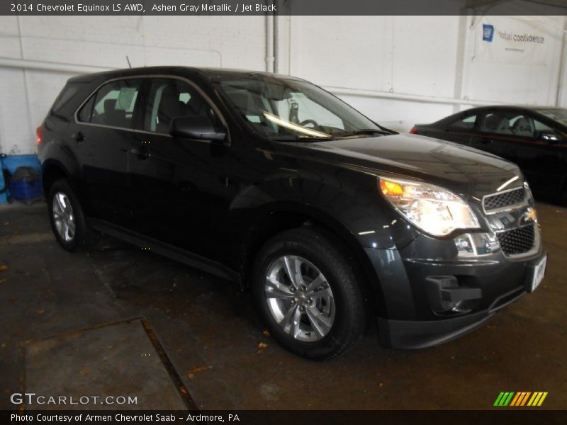 Ashen Gray Metallic / Jet Black 2014 Chevrolet Equinox LS AWD