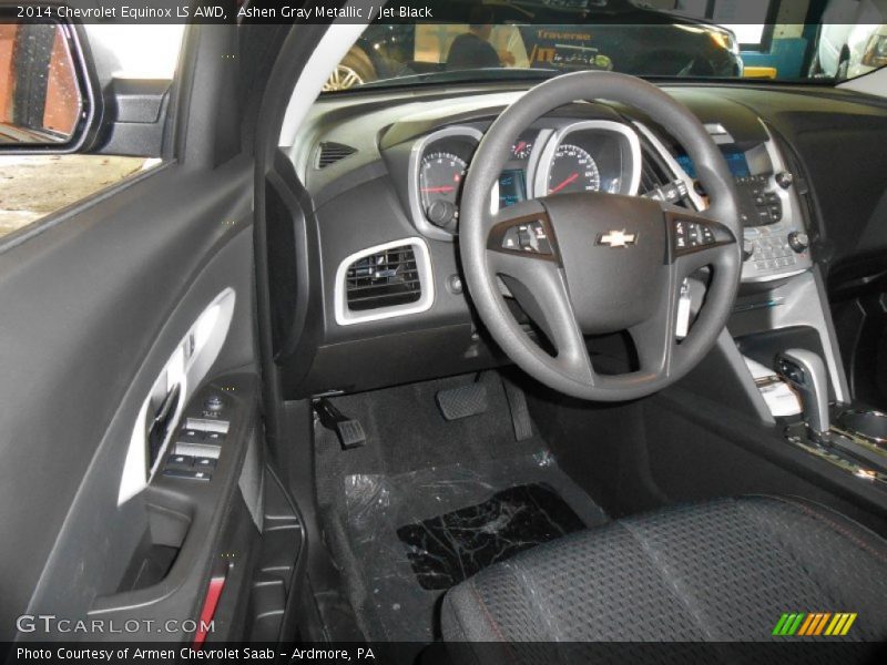Ashen Gray Metallic / Jet Black 2014 Chevrolet Equinox LS AWD