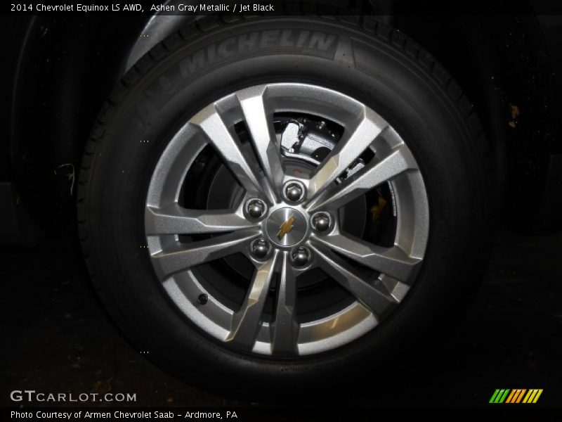 Ashen Gray Metallic / Jet Black 2014 Chevrolet Equinox LS AWD