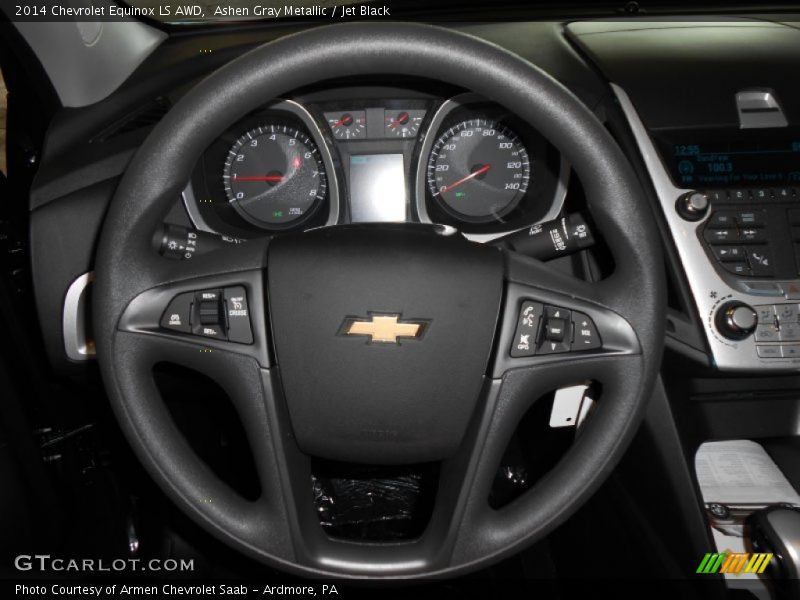 Ashen Gray Metallic / Jet Black 2014 Chevrolet Equinox LS AWD