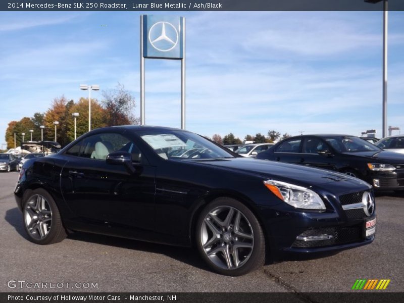 Lunar Blue Metallic / Ash/Black 2014 Mercedes-Benz SLK 250 Roadster