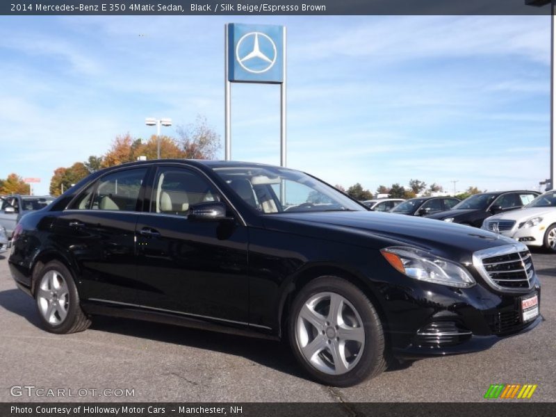 Black / Silk Beige/Espresso Brown 2014 Mercedes-Benz E 350 4Matic Sedan