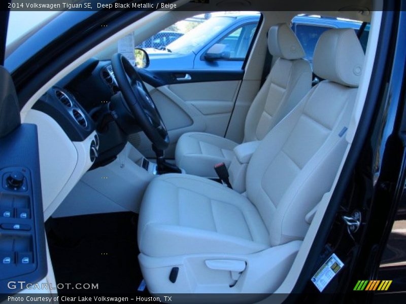 Deep Black Metallic / Beige 2014 Volkswagen Tiguan SE