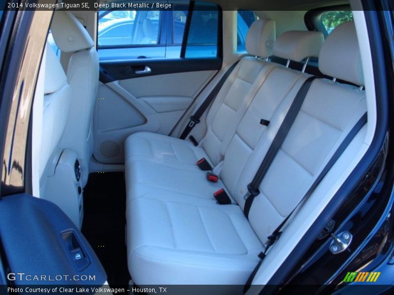 Deep Black Metallic / Beige 2014 Volkswagen Tiguan SE