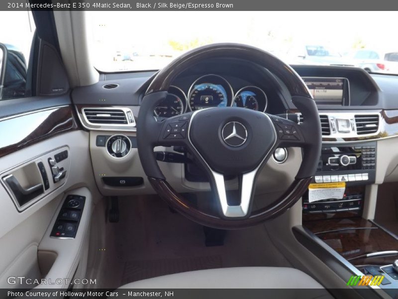 Black / Silk Beige/Espresso Brown 2014 Mercedes-Benz E 350 4Matic Sedan